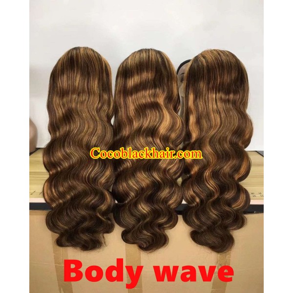 Pamela Honey Blonde Highlight Hd Lace Front Wig Brazilian Virgin Human Hair Pre Plucked