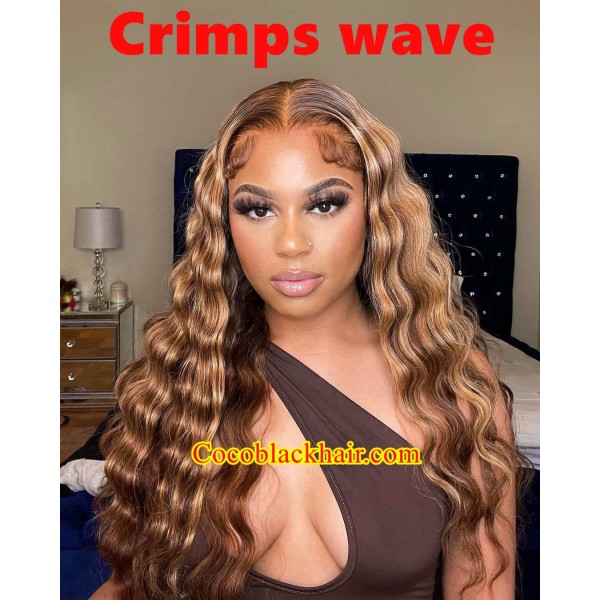 Pamela Honey Blonde Highlight Hd Lace Front Wig Brazilian Virgin Human Hair Pre Plucked