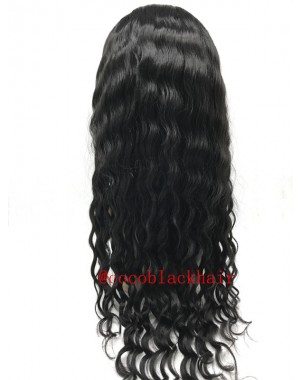 Beatty-Burmese virgin hair 14mm curly silk top full lace wig bleached knots