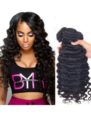 Brazilian virgin 4 bundles deep wave hair weaves