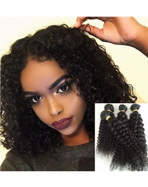 Chinese virgin 4 bundles curly hair weaves