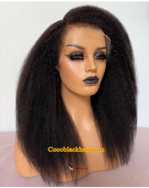 Whitney-NEW Afro Curl hairline HD Lace front wig Brazilian virgin human hair 