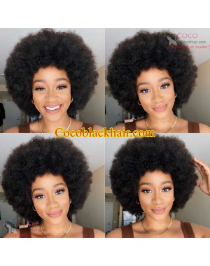 Boss-Classy Afro Curls Full Lace Wig Top Quality Raw Virgin Human hair 