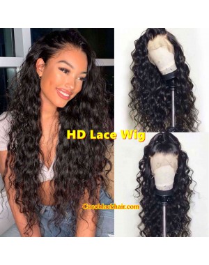 Aisha-HD Lace 13x6 Wig Beachy Wave Brazilian human hair glueless lace front wig Pre plucked