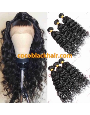 Brazilian virgin 3 bundles beachy wave machine wefts