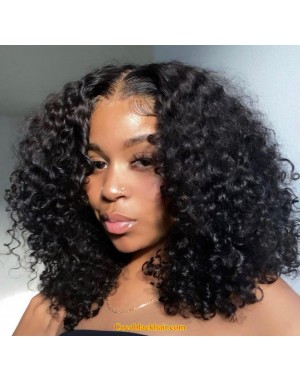 Emily102-Beyonce curl 360 wig Brazilian virgin human hair Pre plucked 