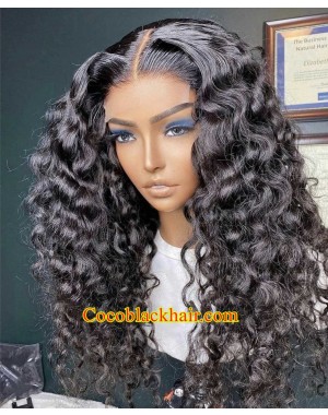 Angela 22-5x5 HD lace closure wig beyonce loose wave Brazilian virgin human hair pre plucked hairline