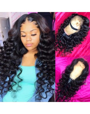 Emily38-Pre plucked Brazilian virgin beyonce wave 360 wig 