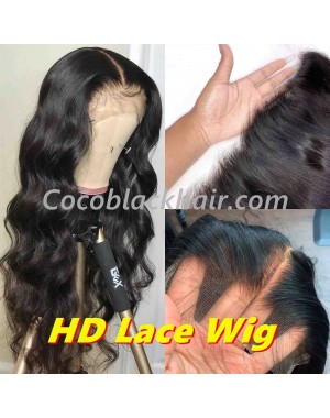 Clover-HD Lace 13x6 Wig Body Wave Pre plucked Brazilian virgin human hair 150% density 