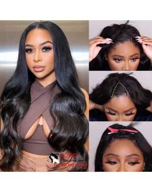 Jess-V part wig Brazilian virgin body wave Quick & Easy Affordable Wig