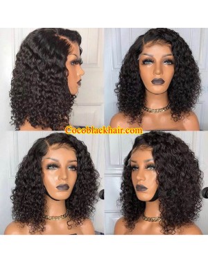 Angela 37-Bomb curl 5x5 HD lace closure wig 10A grade Brazilian virgin human hair Pre plucked hairline