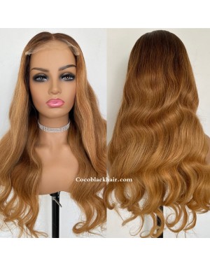 Angela 59-Brown 5x5 HD lace closure wig virgin human hair 