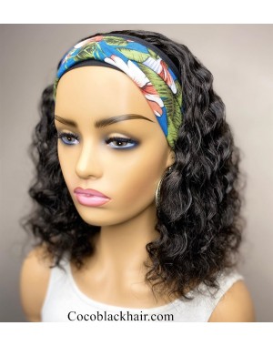 Rudy 07-Headband wigs curly bob Brazilian virgin human hair 