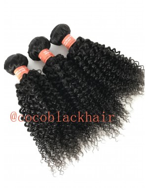 Brazilian virgin 3 bundles curly hair weaves