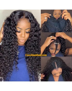 Jazz-V part wig Brazilian virgin deep curl Quick & Easy Affordable Wig