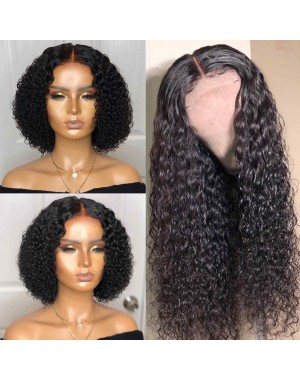 Gisele-Brazilian virgin deep curly 4*4 lace closure wig