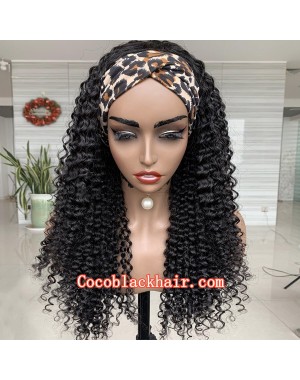 Rudy 11-Headband wigs exotic curly Brazilian virgin human hair