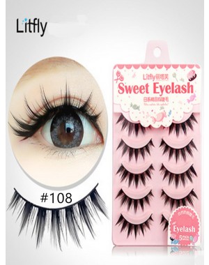 5 pairs Manual thick false eyelash-#108