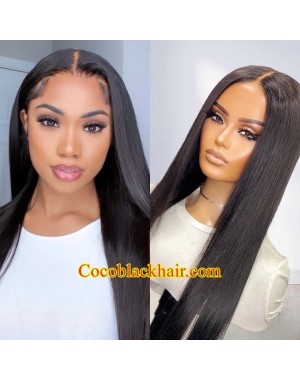 Lucy05-Wear Go Wig Virgin Human Hair Pre Cut HD Lace Wig silky straight