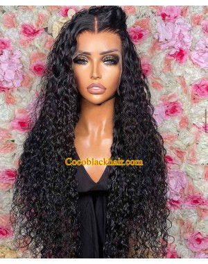 Laila-HD Lace 13x6 Wig Deep Curly Brazilian human hair glueless lace front wig Pre plucked