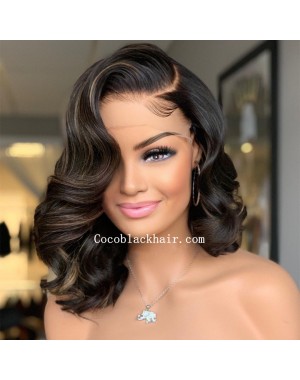 Angela 39- 5x5 HD lace closure wig Highlights wave bob