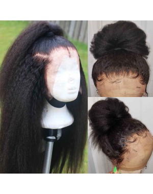 Emily01-kinky straight/ Italian yaki 360 wig Brazilian virgin human hair