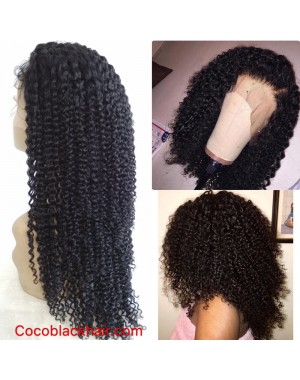 Alba-Indian virgin human hair jerry curl full lace wig 