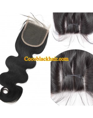 Brazilian virgin body wave 4x4 lace closure