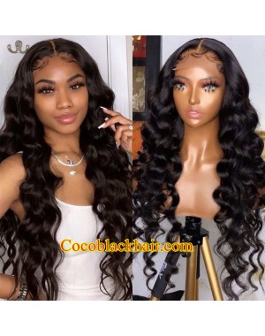 Angela 23-5x5 HD lace closure wig straight Wave Brazilian virgin human hair pre plucked 
