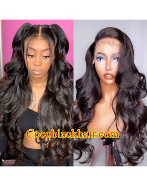 Hazel-HD Lace 13x6 Wig Loose Wave Pre plucked Brazilian virgin human hair glueless lace front wig 