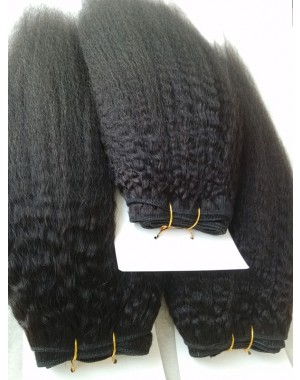 Malaysian virgin ITALIAN YAKI human hair wefts 3 bundles