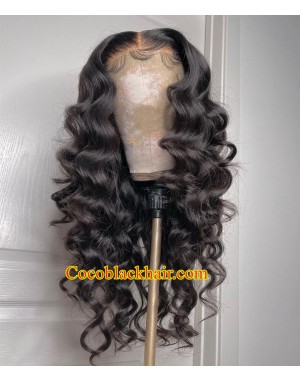 Angela 25-5x5 HD lace closure wig natural wave 10A grade Brazilian virgin human hair pre plucked hairline