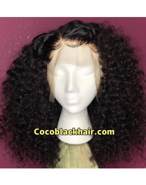 Emily58-Pre plucked Brazilian virgin natural curl 360 wig 