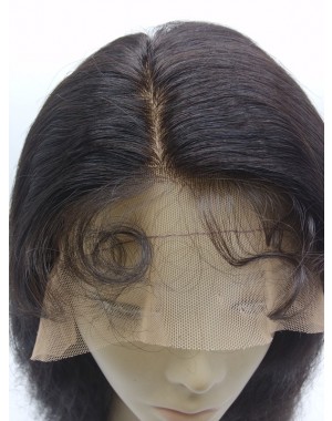 San-Indian remy human hair natural wave full lace wig