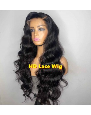 Money-HD Lace 13x6 Wig Ocean Wave Pre plucked Brazilian virgin human hair glueless lace front wig