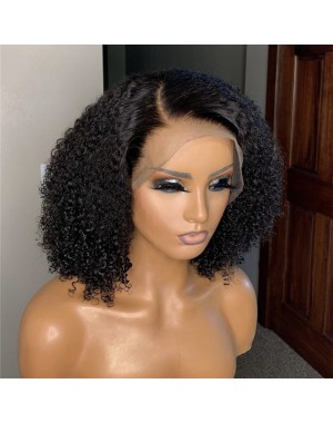 Diamond-Kinky curly Pre plucked Brazilian virgin 13x6 lace front wig