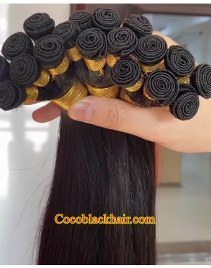 Brazilian virgin Silky straight hand tied wefts