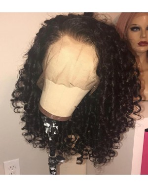 Emily48-pre plucked Brazilian small curly 360 wig 