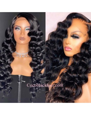 Nova 10-Spanish wave Brazilian virgin 13x6 wig glueless lace front Pre plucked hairline