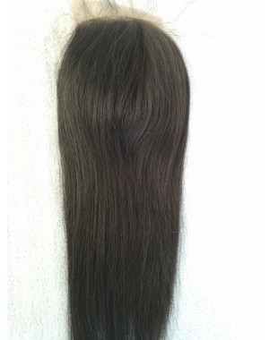 Silk straight silk base top closure