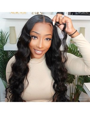 Lucy15-Wear Go Wig Virgin Human Hair Pre Cut HD Lace Wig Straight Wave