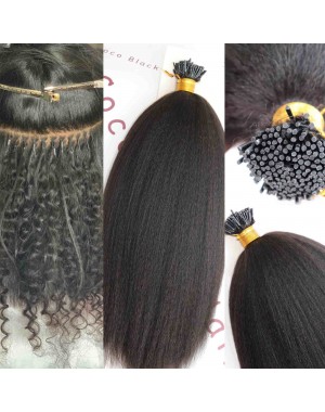 Tips extension 10A grade microlinks Brazilian virgin human hair 