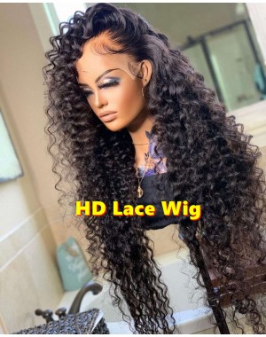 Marcy-HD Lace 13x6 Wig water wave Brazilian human hair glueless lace front wig Pre plucked hairline