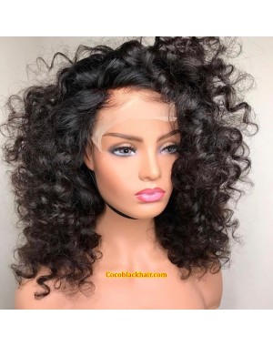 Angela 54-5x5 HD lace closure wig wave curly Brazilian virgin human hair 