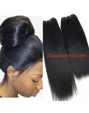 Brazilian virgin human hair yaki straight wefts