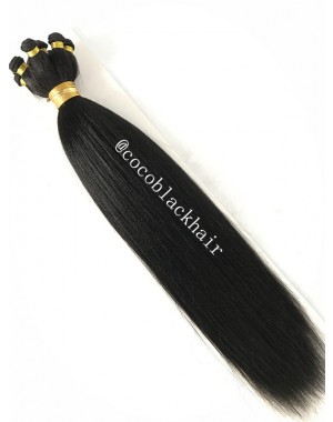 Brazilian virgin yaki straight hand tied wefts