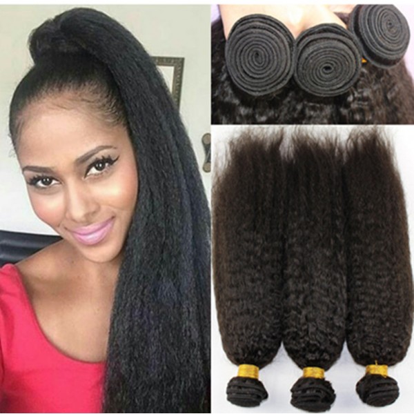 3 Bundles Kinky Straight Machine Wefts Malaysian Virgin