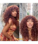 Emily95-Brazilian virgin wanded curl 360 wig with bangs