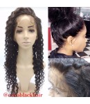 Brazilian Virgin deep wave 360 Lace Frontal 