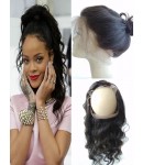 Brazilian Virgin natural wave 360 Lace Frontal 